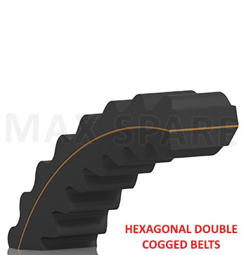 HEXAGONAL DOUBLE COGGED BELTS - Spareage Special Construction Belts